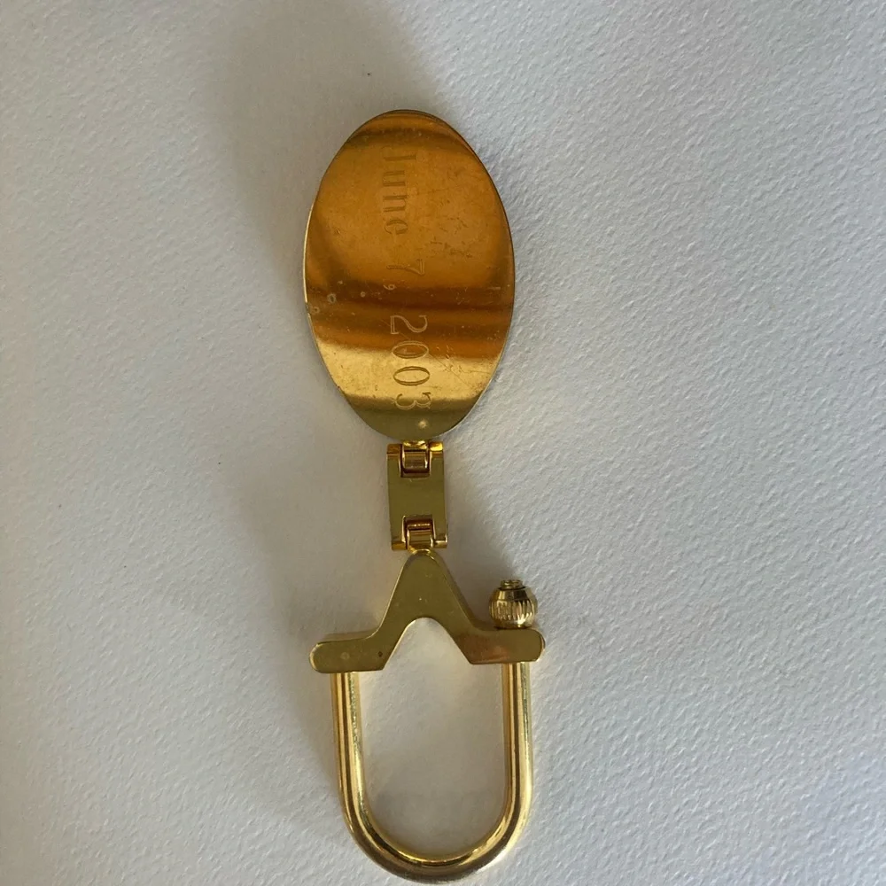 Belmont Park Gold and Green Keychain